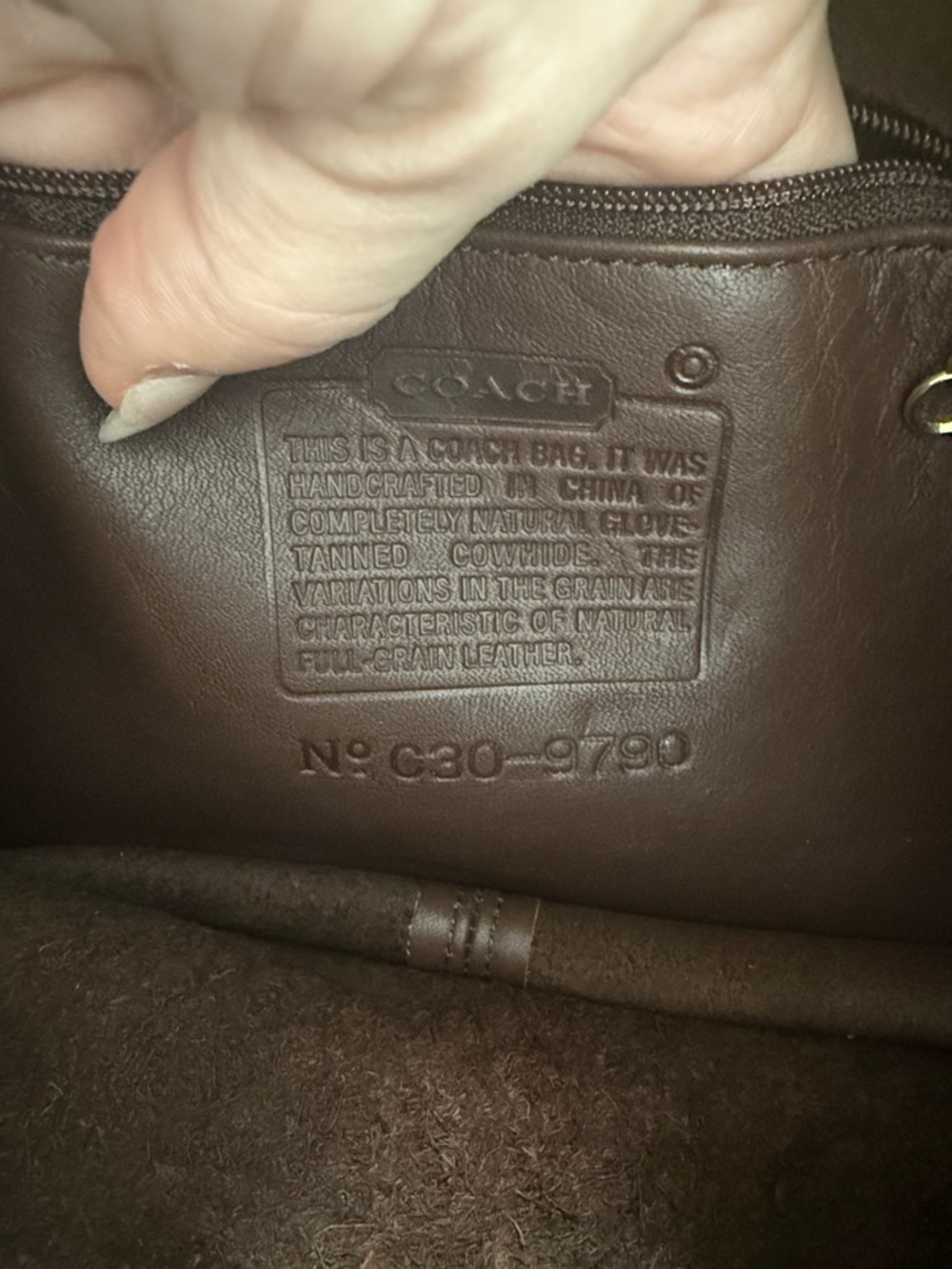 Vintage Coach Leather City Bag 9790 in mahogany color pristine condition - Picture 10 of 15